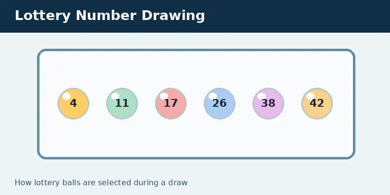 Numbered lottery balls demonstrating the traditional drawing process and random selection mechanics.