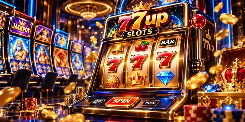 A digital jackpot slot interface displaying reward symbols, paytable information, and bonus indicators.